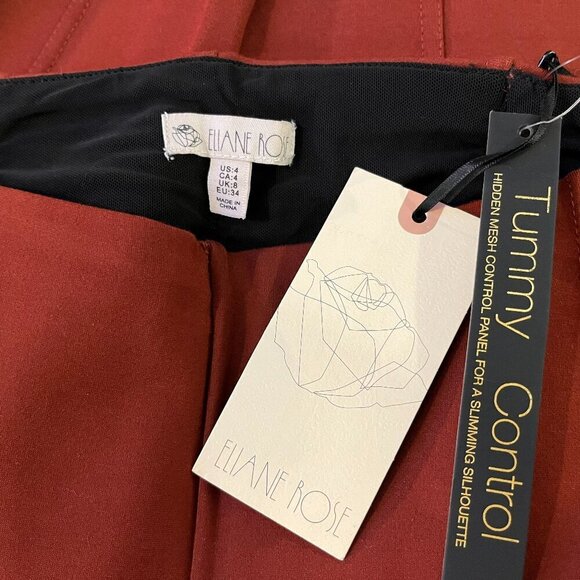 ELIANE ROSE Women's Rust Stretch Tummy Control Pull-on Pants - Size 4 - NWT - Picture 5 of 5